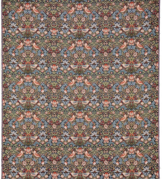 William Morris Strawberry Thief Charcoal Tapestry Fabric