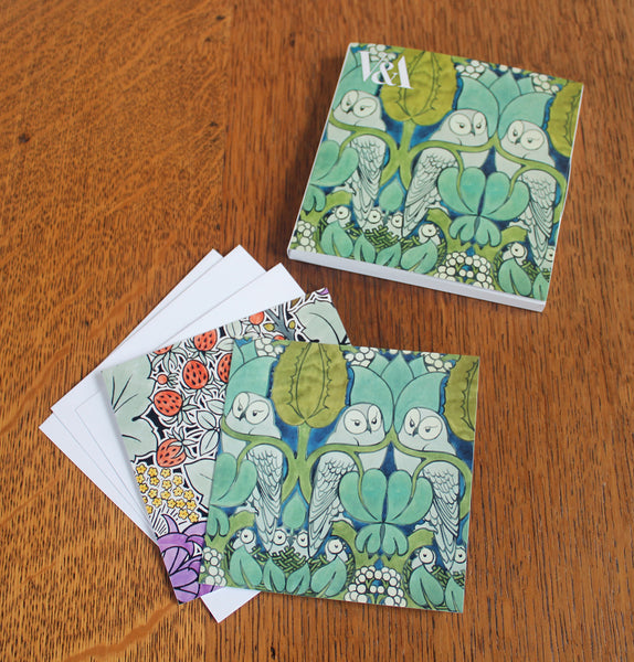 V & A Voysey Owl and Birds Note Cards