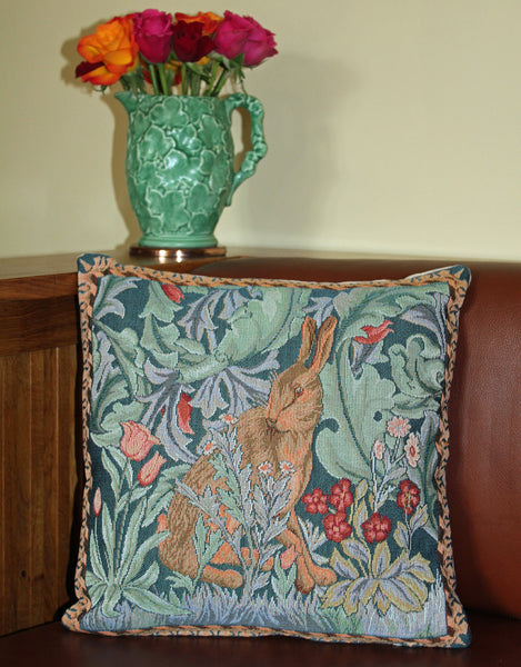 William Morris The Hare - Left - Tapestry Cushion 13"