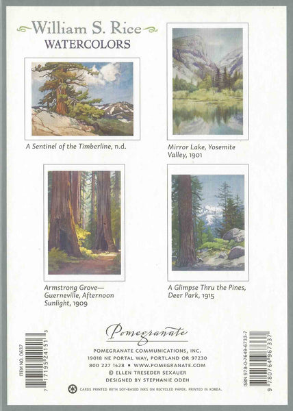 Boxed Set of 20 Note Cards of Watercolours by William S Rice