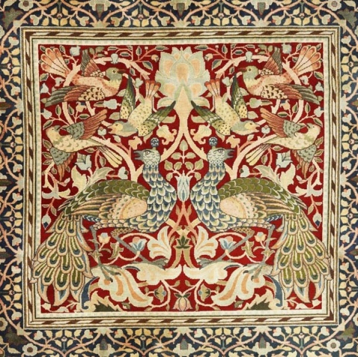 Morris & Co's magnificent Peacock and Bird carpet (1885 - 1990)