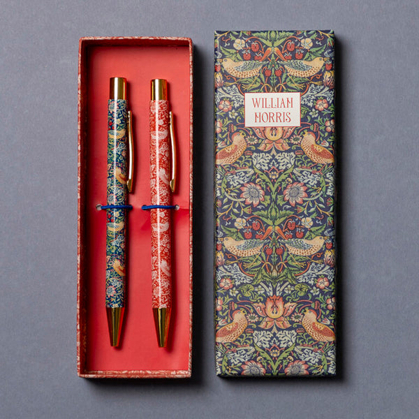William Morris Strawberry Thief Pen Set
