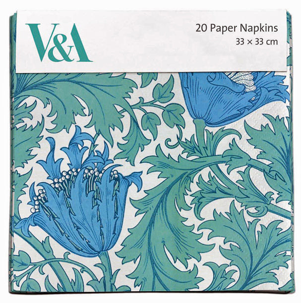 V & A Museum Anemone 20 Paper Napkins 3 Ply