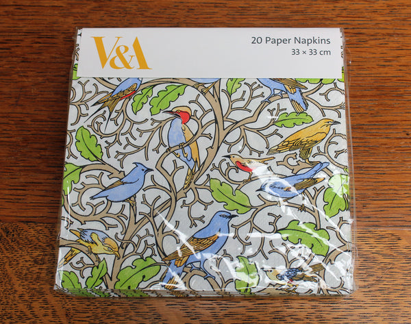 V & A Museum Voysey Birds 20 Paper Napkins 3 Ply