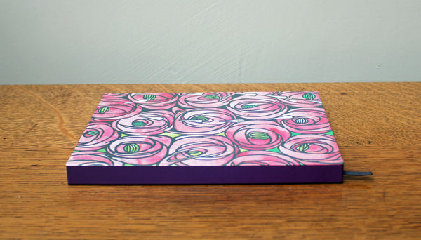 Mackintosh Rose and Teardrop Hardback A5 Notebook