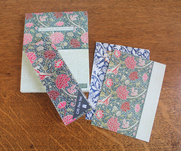 William Morris Cray Writing Gift Set: 12 Notecards, 2 Pens, Stationery Set