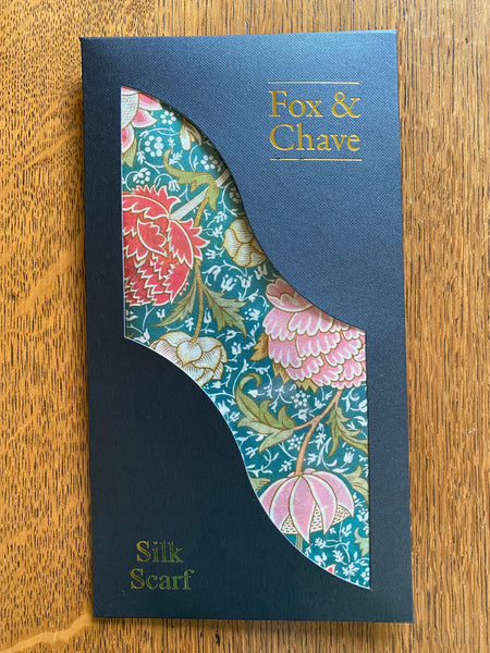 Fox & Chave William Morris Cray Silk Habotai Scarf