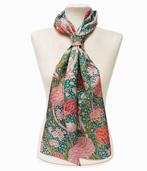 Fox & Chave William Morris Cray Silk Habotai Scarf