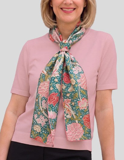 Fox & Chave William Morris Cray Silk Habotai Scarf