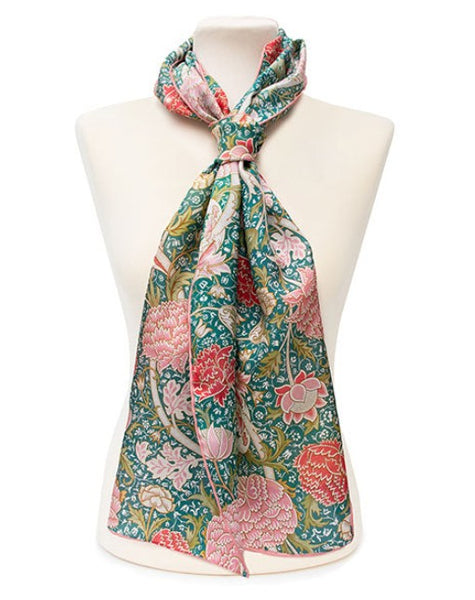 Fox & Chave William Morris Cray Silk Habotai Scarf