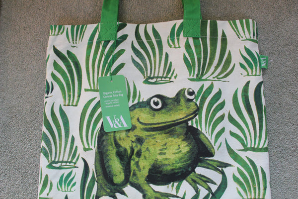 V & A William De Morgan Frog Organic Cotton Tote Bag