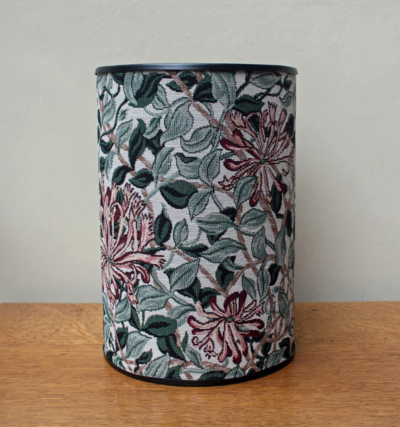 Hines of Oxford May Morris Honeysuckle Green Tapestry Waste Bin
