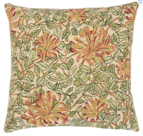 May Morris Honeysuckle Tapestry Cushion 13"