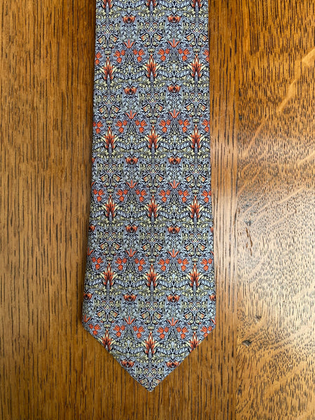 Fox & Chave William Morris Snakeshead Silk Tie