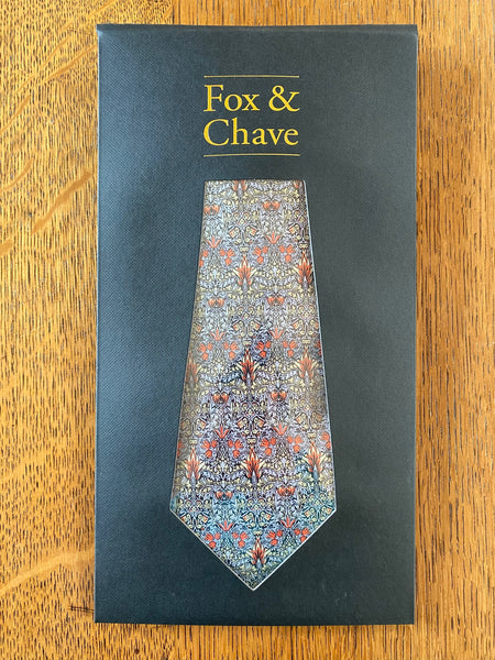 Fox & Chave William Morris Snakeshead Silk Tie