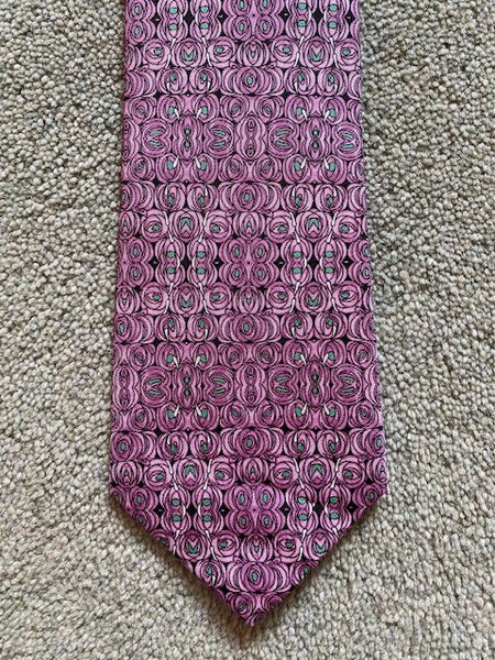 Fox & Chave Mackintosh Rose and Teardrop Silk Tie