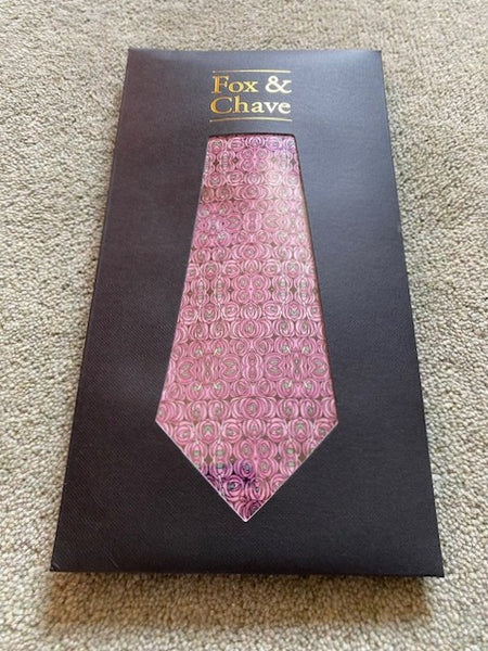 Fox & Chave Mackintosh Rose and Teardrop Silk Tie