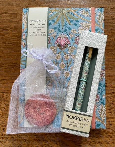Morris & Co. Writing Journaling Gift Set: Notebook, Pen & Pocket Mirror