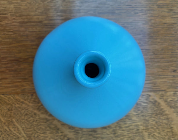 Teco Pottery Kiss Vase in Aqua