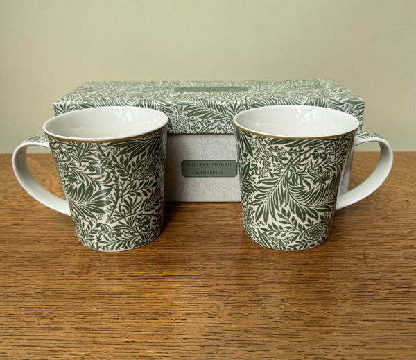 William Morris Larkspur Fine China Mugs