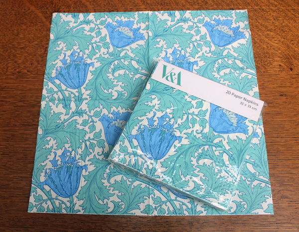 V & A Museum Anemone 20 Paper Napkins 3 Ply