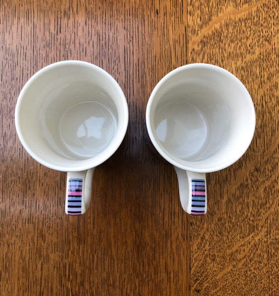 Set of 2 Charles Rennie Mackintosh Fine China Mugs