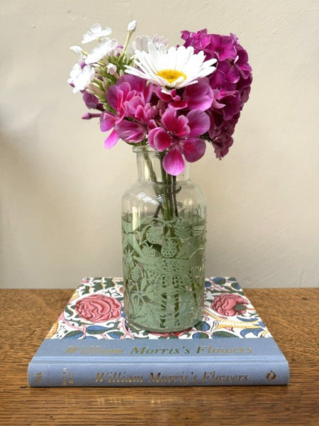William Morris Strawberry Thief Glass Vase