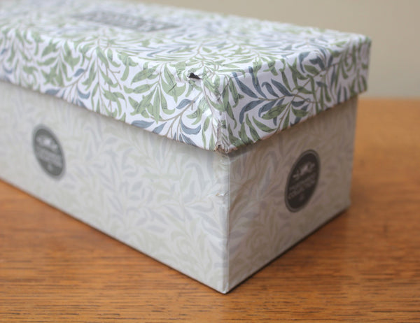 Set of 2 William Morris Willow Bough Fine China Mugs - slightly damaged box