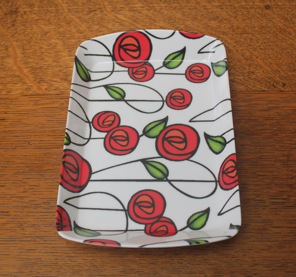 Charles Rennie Mackintosh Rose Small Melamine Tray