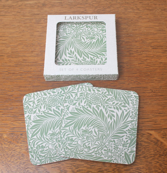 Set of 4 William Morris Larkspur Coasters
