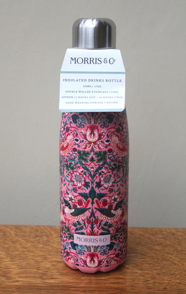 Morris & Co. Strawberry Thief 500ml Insulated Water Bottle