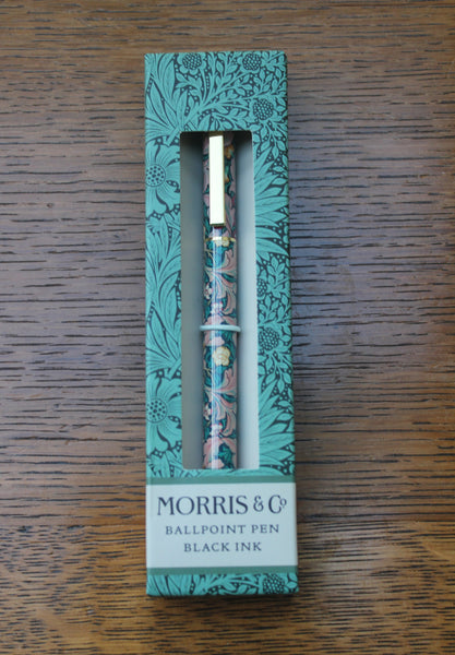 Morris & Co. Journaling Gift Set: Notebook, Pen & Pocket Mirror w/ William Morris Designs