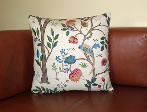 May Morris Kelmscott Tree Cushion Cover 17": Morris & Co fabric