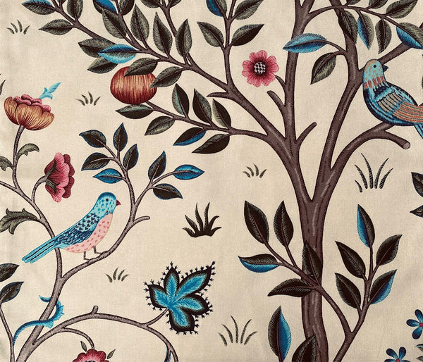 Pair of Kelmscott Tree Lined Curtains 190 cm x 183 cm - Morris & Co. fabric