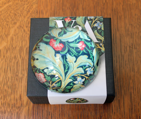 V & A Leicester Glass Paperweight in Gift Box