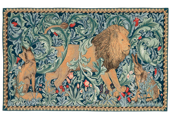 William Morris The Forest Lion Facing Right Tapestry Cushion 15" x 19"