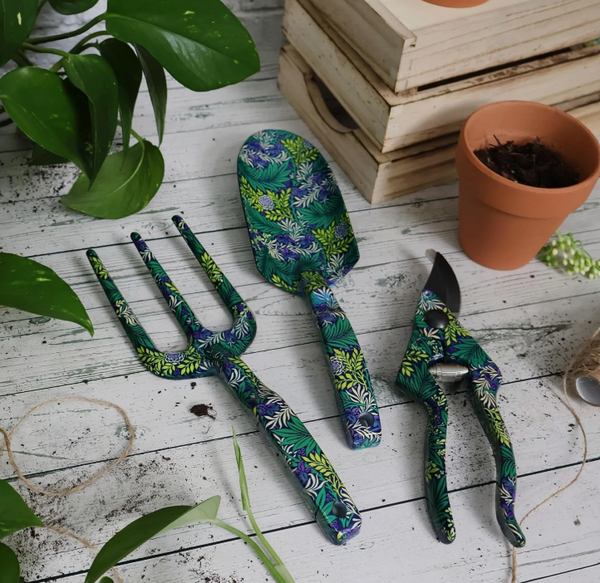 William Morris Larkspur Garden Fork, Trowel & Secateurs Set