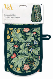 V & A Museum Leicester Double Oven Glove - Organic Cotton
