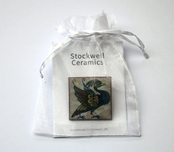 Stockwell Ceramics William De Morgan Fantastic Beast Brooch