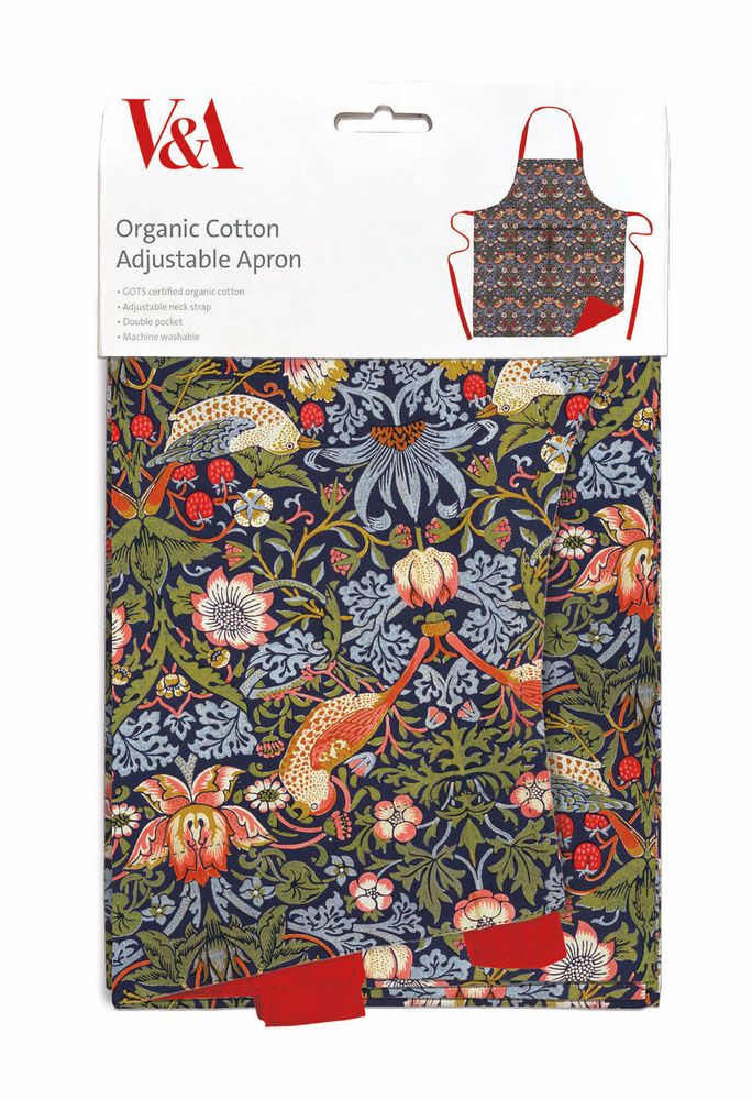 V & A Museum Strawberry Thief Organic Cotton Adjustable Apron
