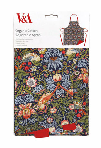 V & A Museum Strawberry Thief Organic Cotton Adjustable Apron
