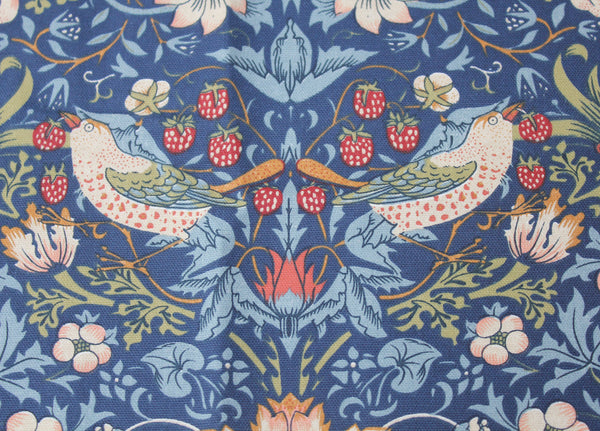 William Morris Strawberry Thief Navy Cotton Tablecloth 132 cm x 228 cm