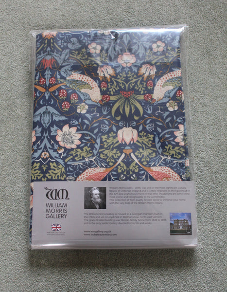 William Morris Strawberry Thief Navy Cotton Tablecloth 132 cm x 178 cm