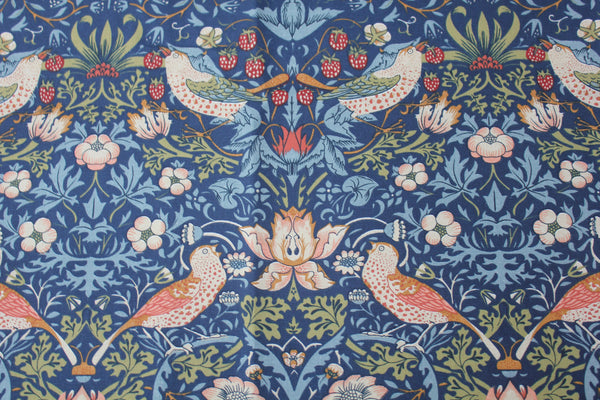 William Morris Strawberry Thief Navy Cotton Tablecloth 132 cm x 228 cm