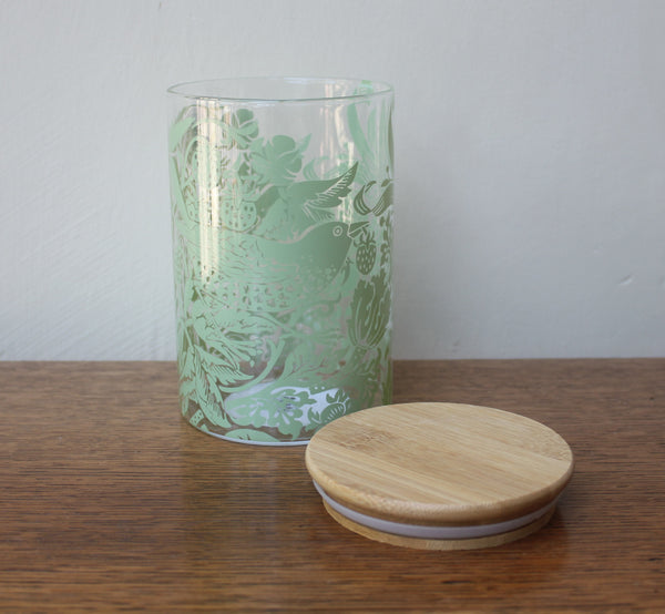 William Morris Strawberry Thief Glass Storage Jar 950ml