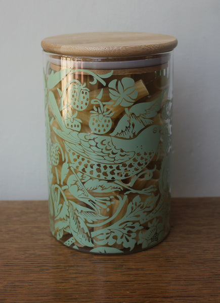 William Morris Strawberry Thief Glass Storage Jar 950ml