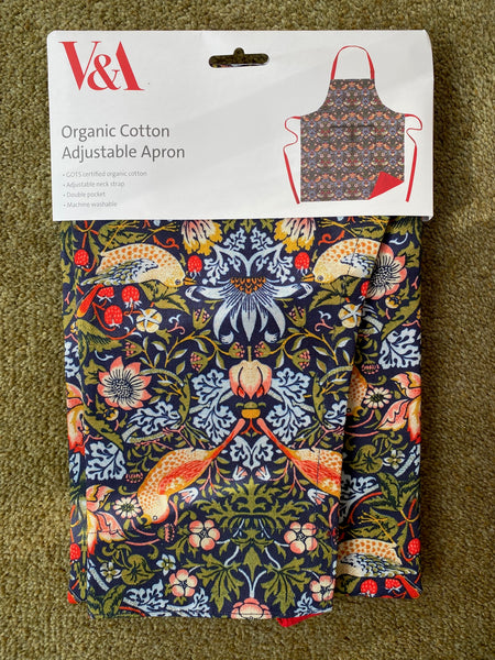 V & A Museum Strawberry Thief Organic Cotton Adjustable Apron