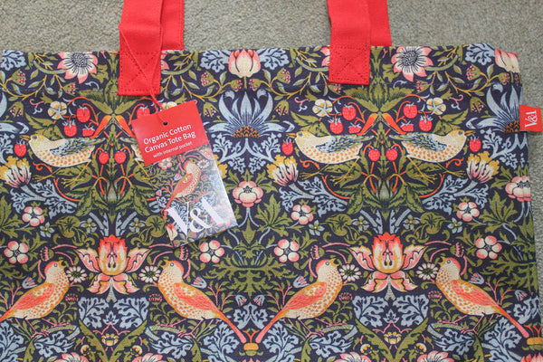 V & A Strawberry Thief Organic Cotton Tote Bag