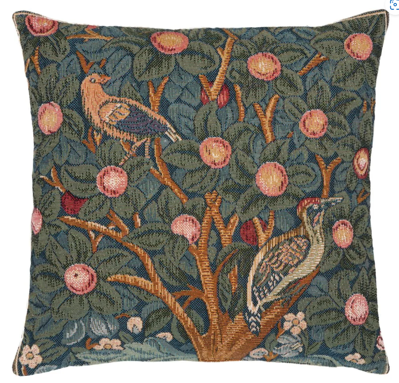 Hines of Oxford William Morris Woodpecker Tapestry Cushion 13"