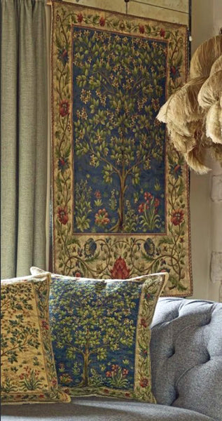 Hines of Oxford Tree of Life Blue Tapestry - 2 sizes